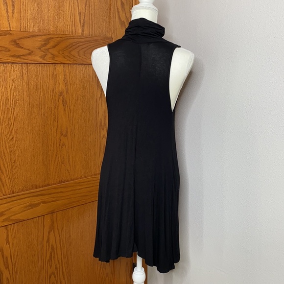 Mock Neck Black Tank Dress/Tunic - Picture 4 of 6